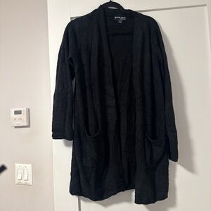 BWomen's Black Open Front Sweater